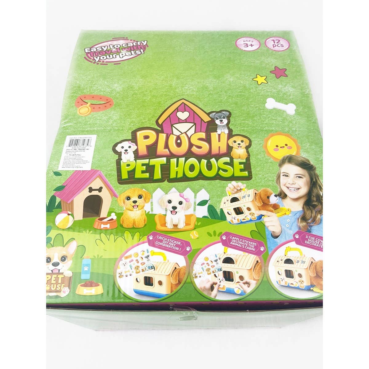 Plush Pet House With Pet Toy: MIX COLOR / ONE(6)