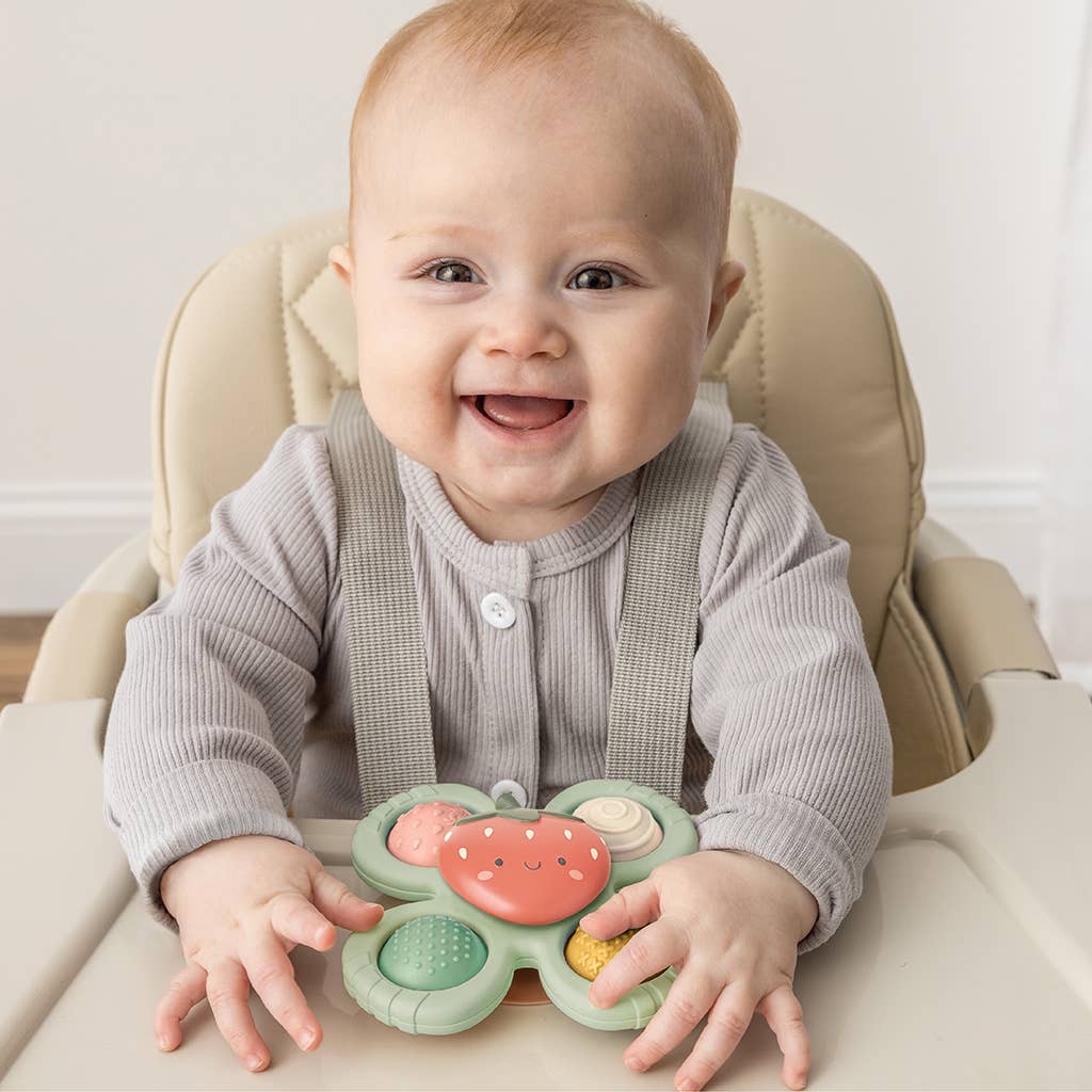 Itzy Ritzy Pop & Whirl™ - Bath + Travel Toy: Strawberry