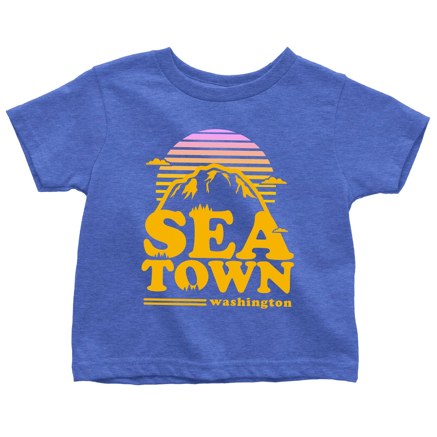SeaTown Seattle Sunset- Toddler tshirt - Northwest, Rainier : 2T