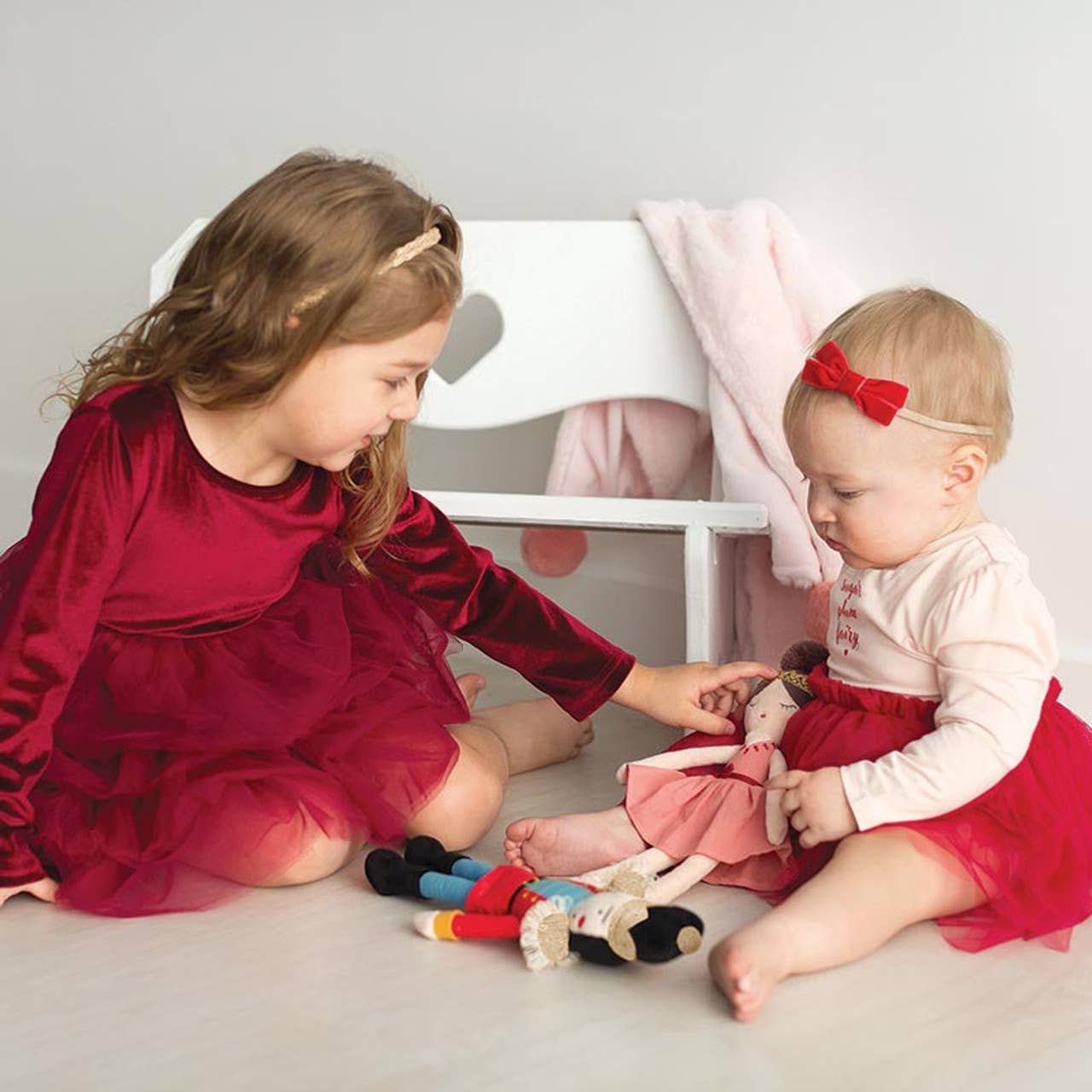 Plush Doll - Pink Ballerina: Wipe Clean with Damp Cloth / 70% Linen Cotton/30% Polyester/100% Poly Fill