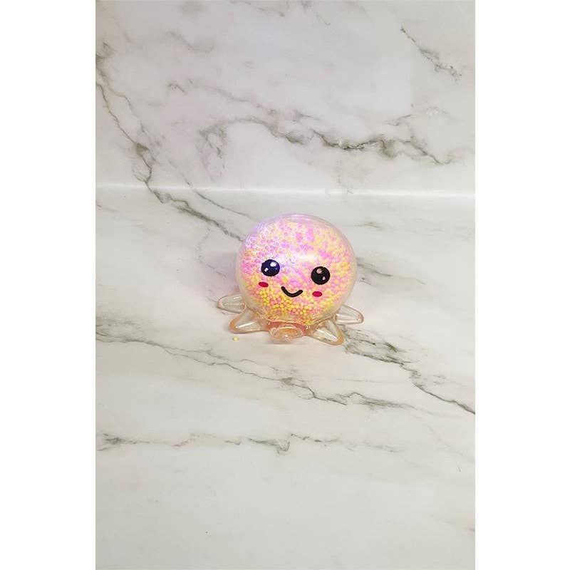 Light up Octopus Beaded Squishy Toy: MULTI / ONE(12)