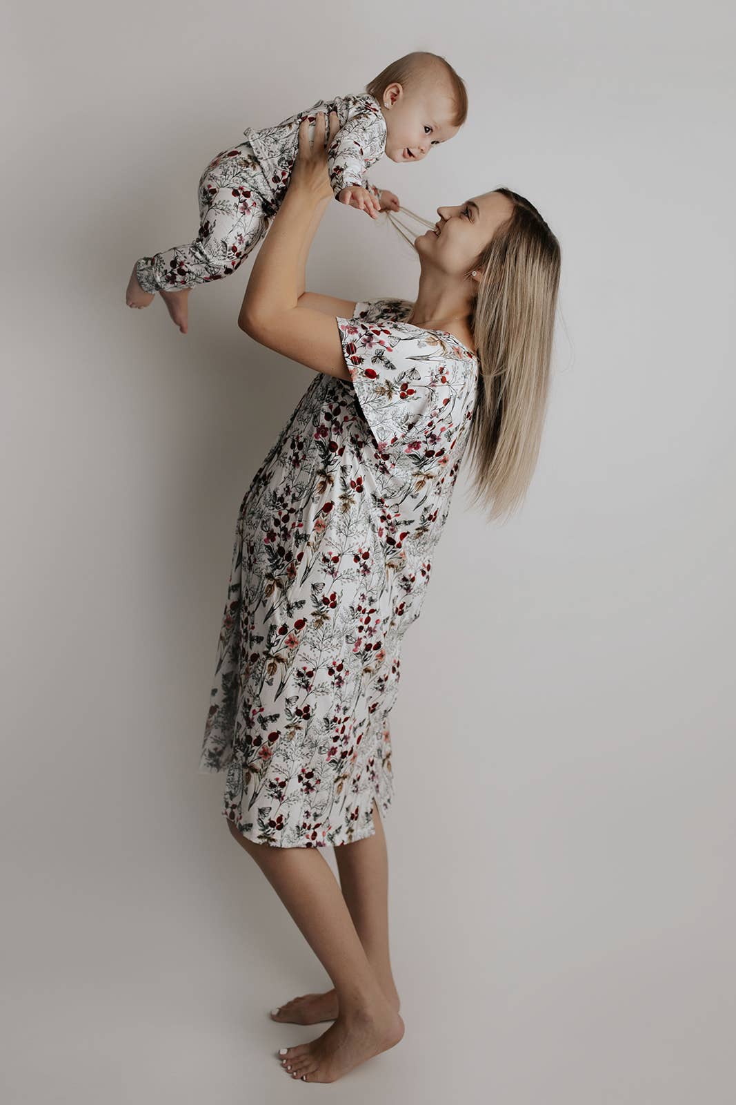 Three Little Tots -Floral Jammies Kids Pjs and Lougewear: 6-12 Months
