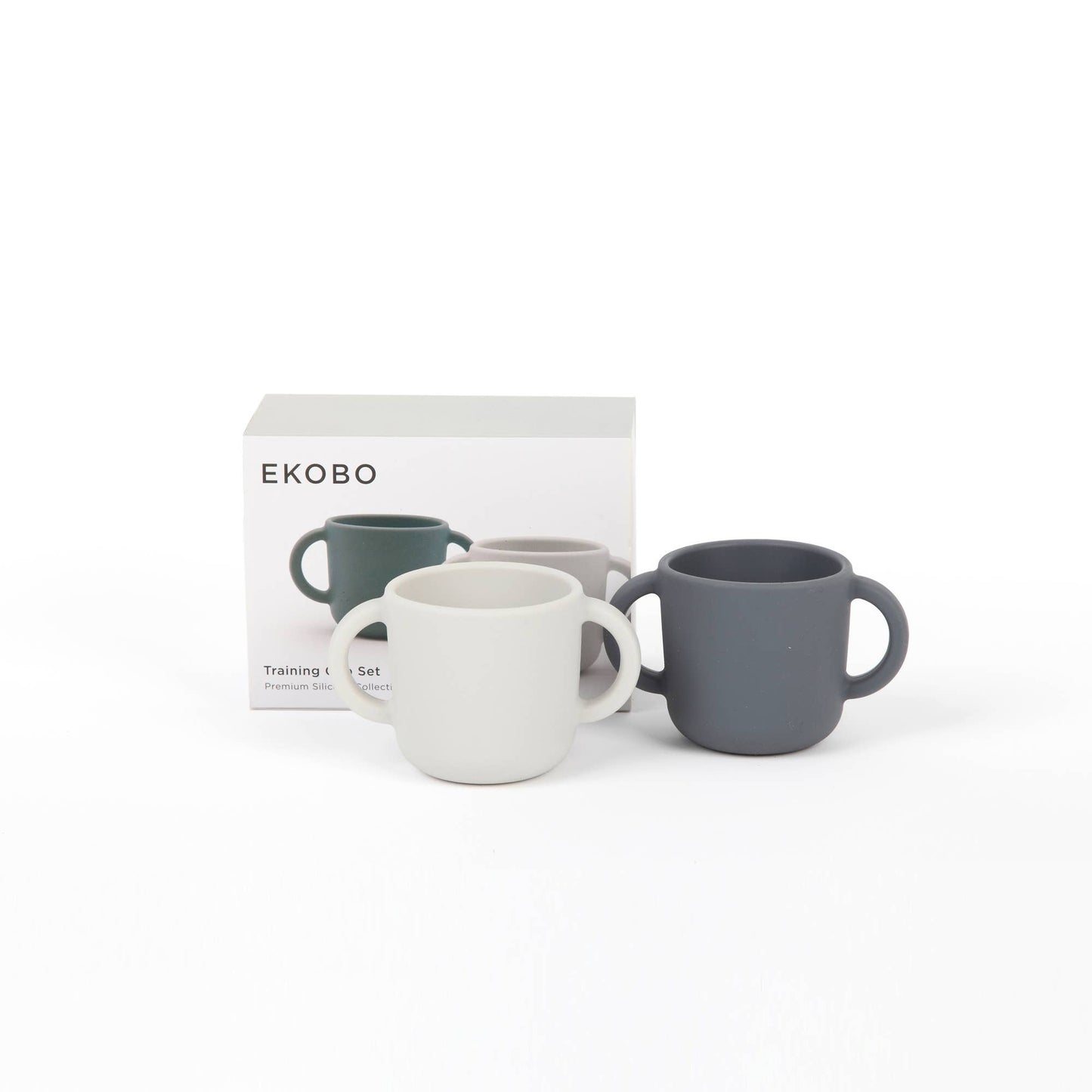 EKOBO Silicone Training Cup Set - Cloud / Storm