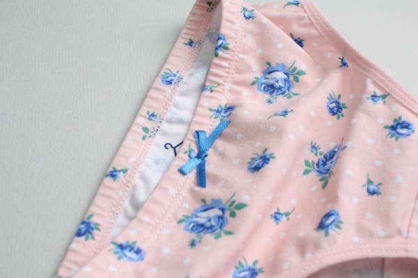 Flower Garden Girls Bikini Briefs 3 Pack Underwear: Red / S(2T)