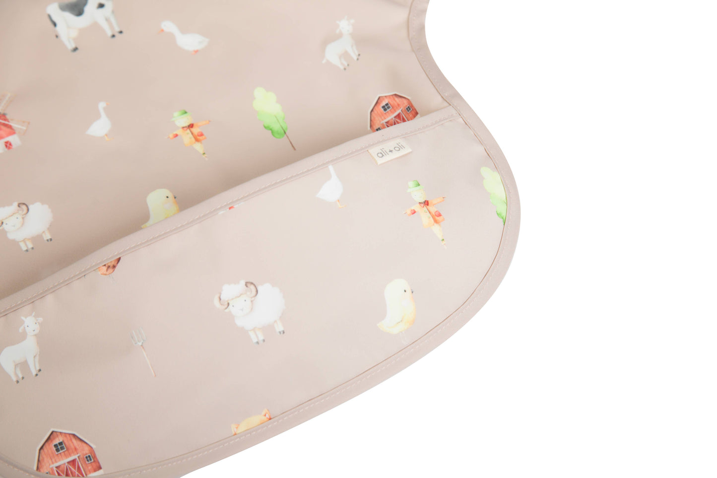 Ali & Oli Smock Bib for Baby & Toddler Short Sleeve (Farm)