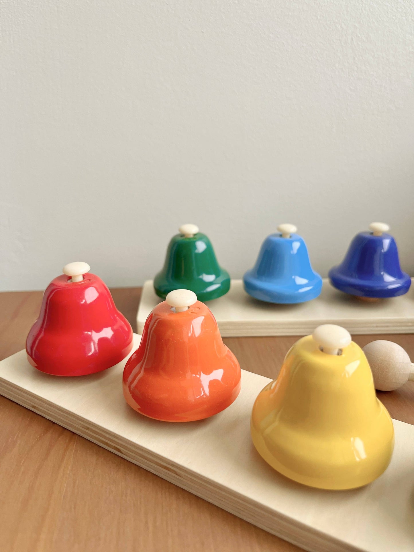 Wooden Desk Bells Set | 8 Notes Diatonic Hand Bells