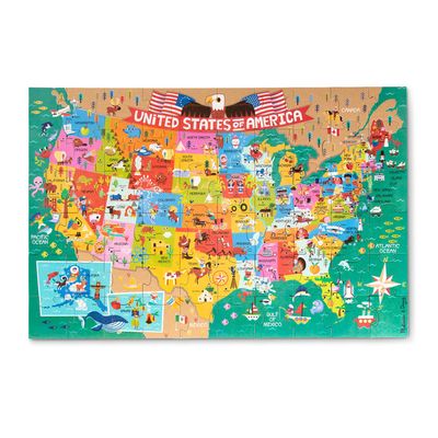 Melissa & Doug Race Track Floor Puzzle & Play Set