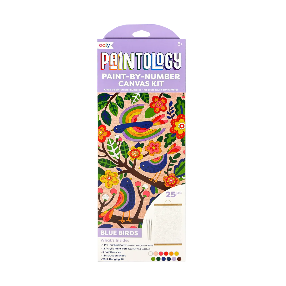 Ooly Paintology paint by number canvas kit - Blue Birds