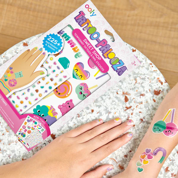 Ooly Tattoo-Palooza Sweet Shop Temporary Tattoos & Nail Stickers