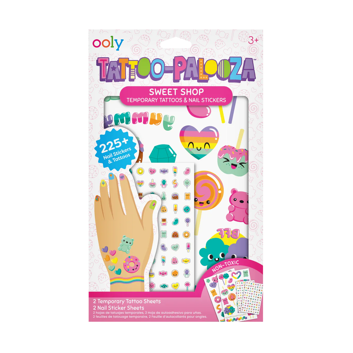Ooly Tattoo-Palooza Sweet Shop Temporary Tattoos & Nail Stickers