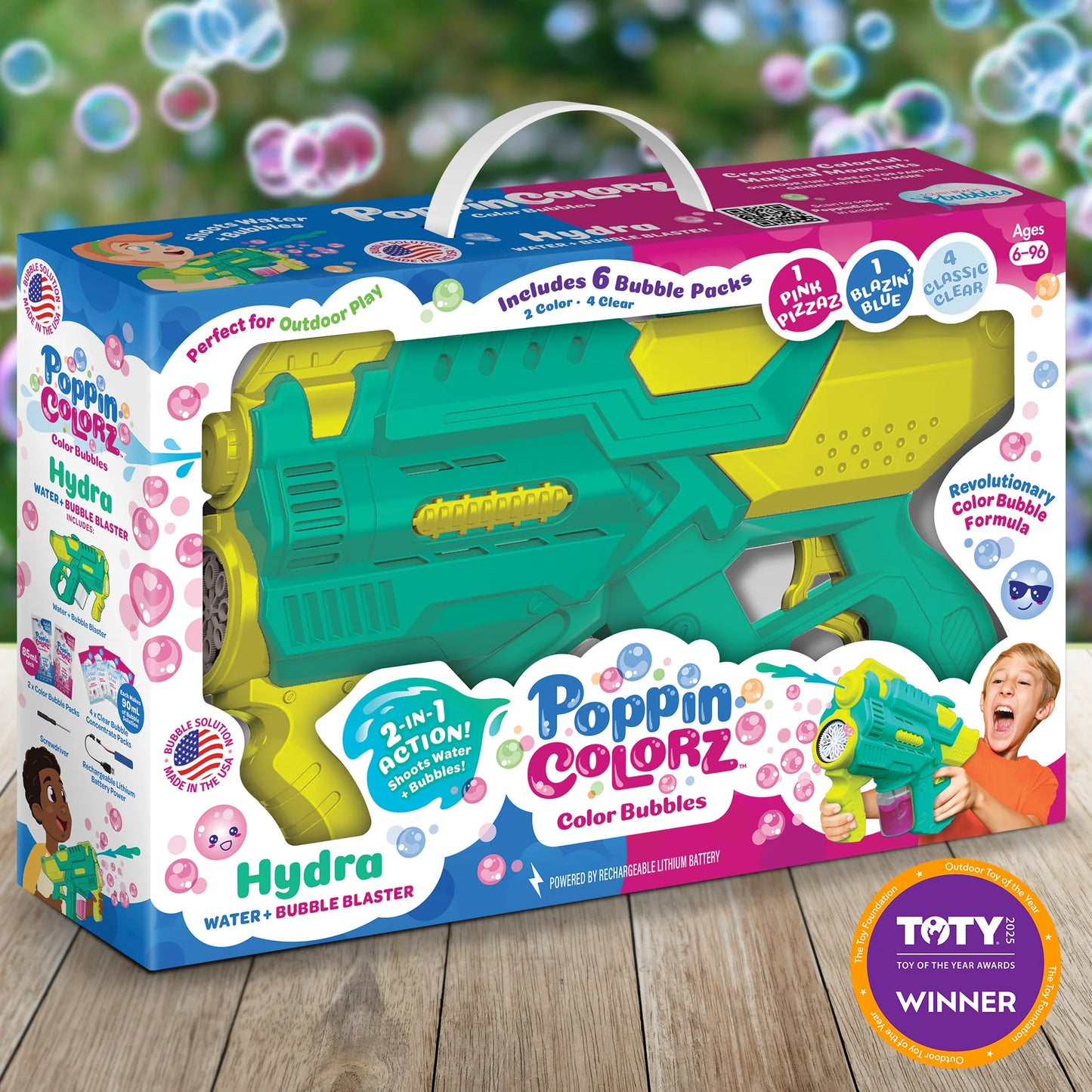 PoppinColorz Hydra 2-in-1 Bubble Blaster