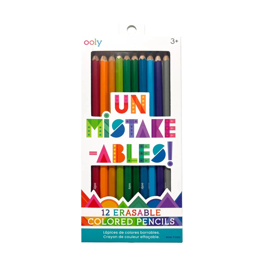 Ooly Un-Mistake-Ables! 12 Erasable Colored Pencils