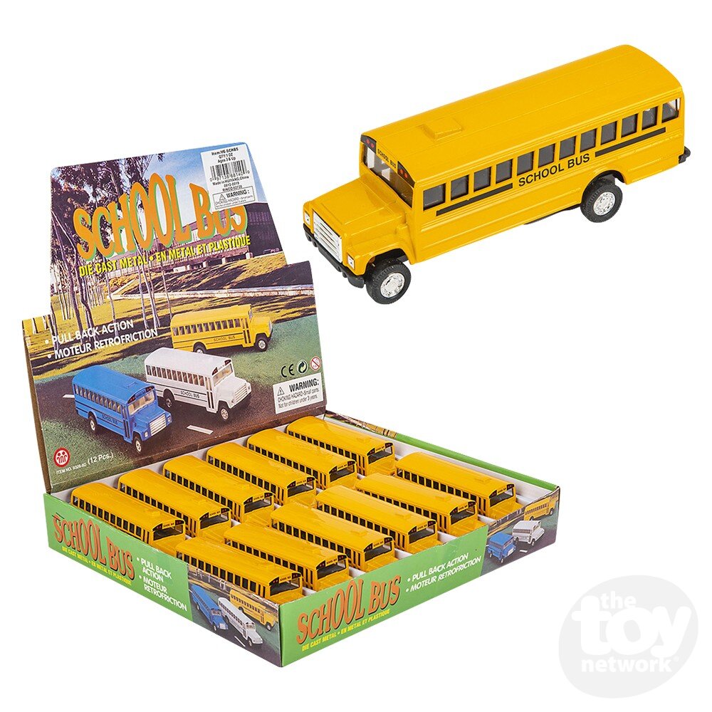 5" DIECAST PULL BACK SCHOOL BUS