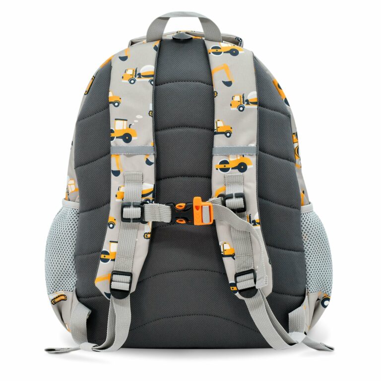 Grey Construction Kid's Backpack Jan & Jul