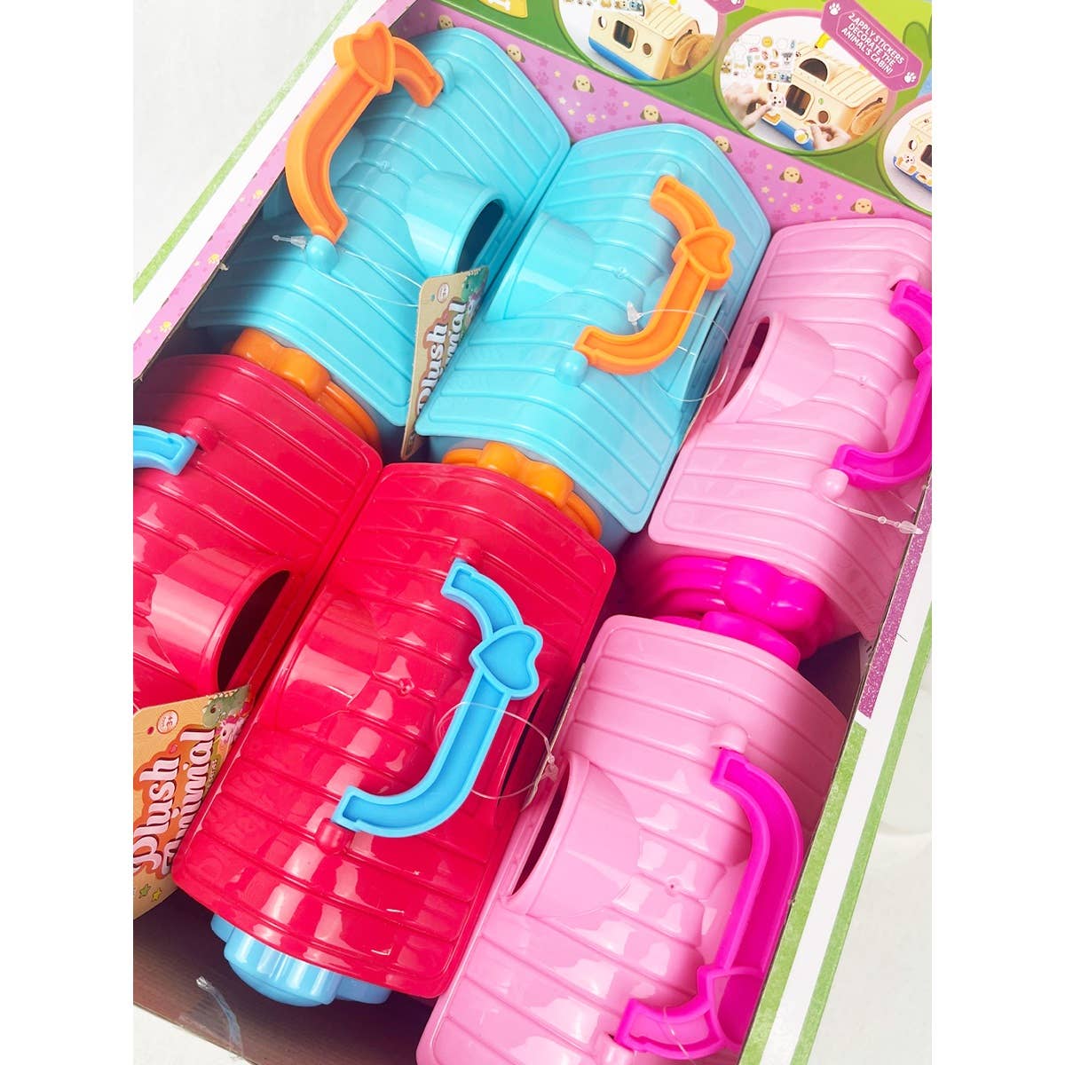 Plush Pet House With Pet Toy: MIX COLOR / ONE(6)