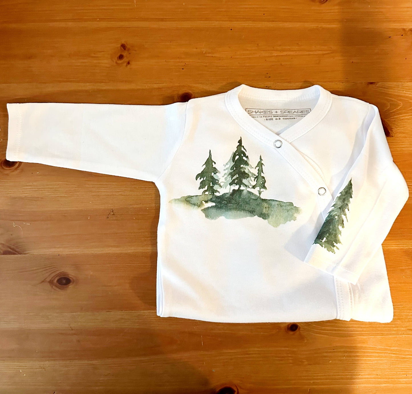 Shakes & Speares Forest: Cloud White / 0-3Months