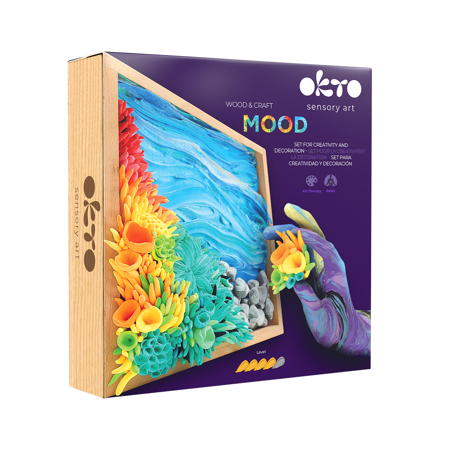 Mood Ocean Calm OKTO Air-Dry Clay 3D Painting Kit – (8.3 x 8.3 in)