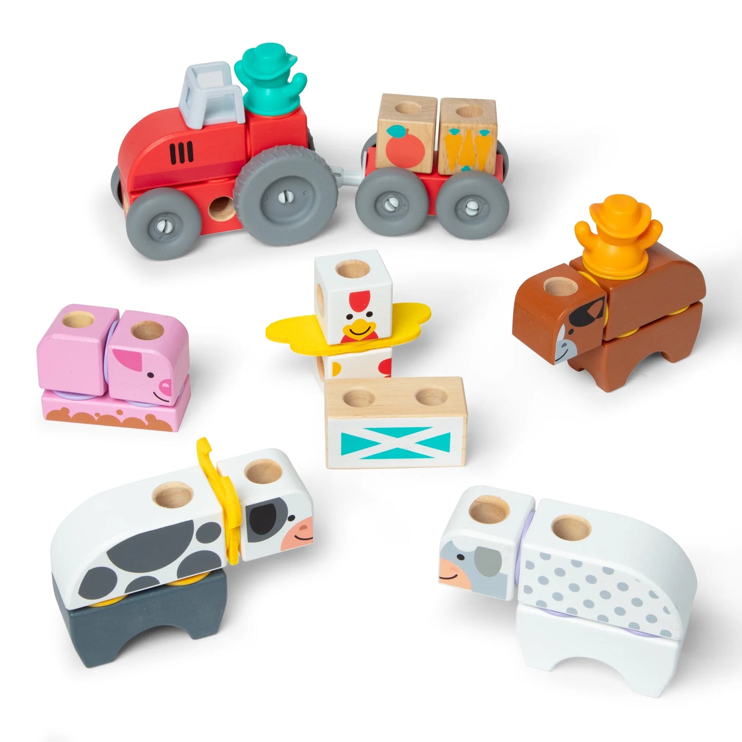 Melissa & Doug Blockables 56 piece Farm Play Set