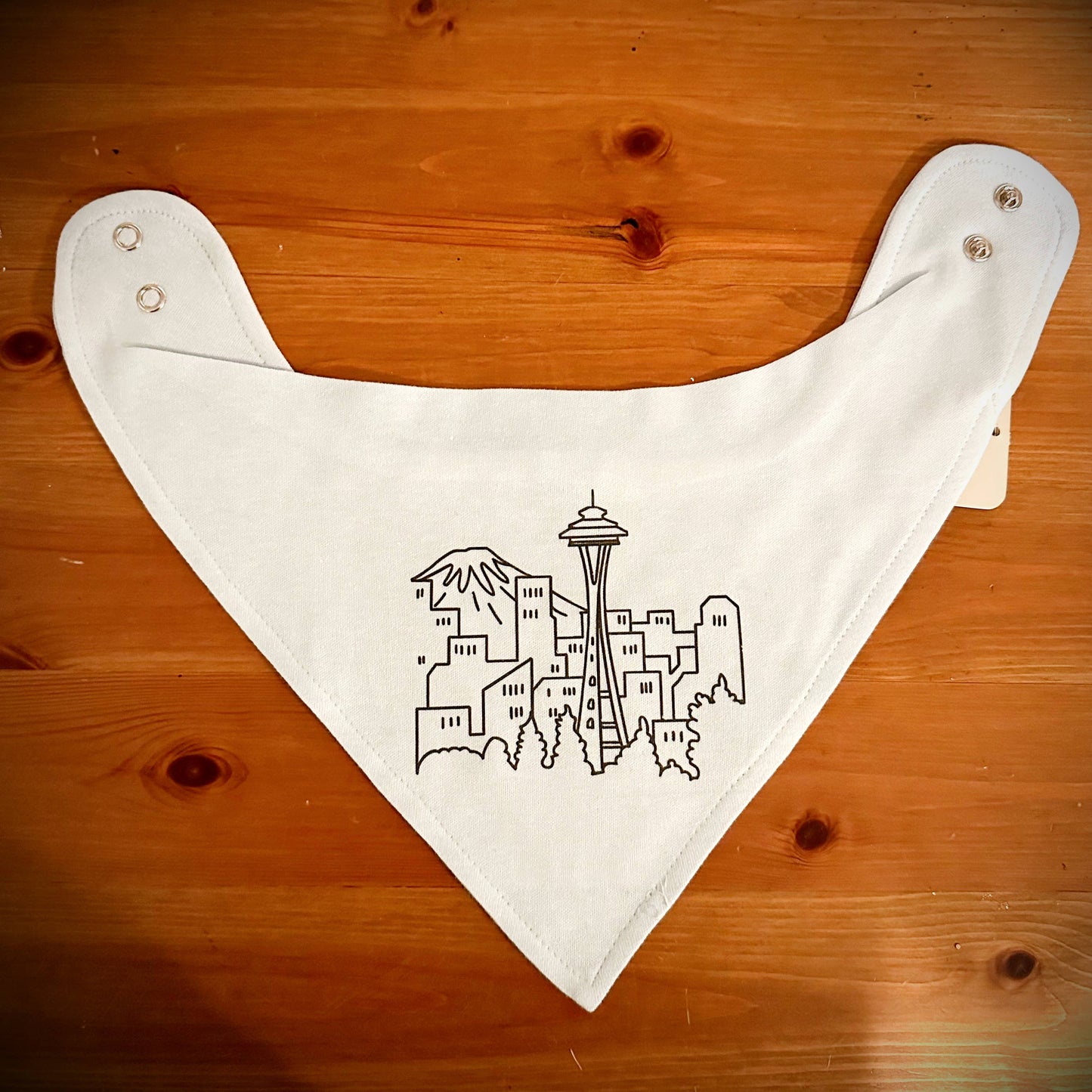 Handkerchief Bib - Seattle / Grey Heather / One size
