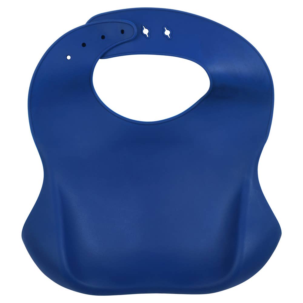 Three Little Tots -Zoo Lion Print Silicone Bib with Crumb Catcher