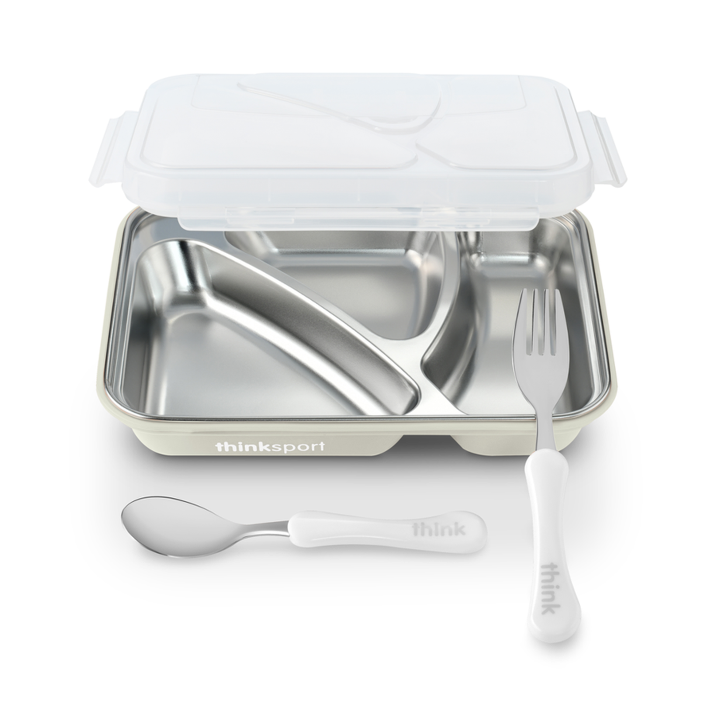 GO2 Plastic Container (Multiple Colors): White - Stainless