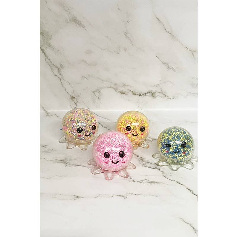 Light up Octopus Beaded Squishy Toy: MULTI / ONE(12)