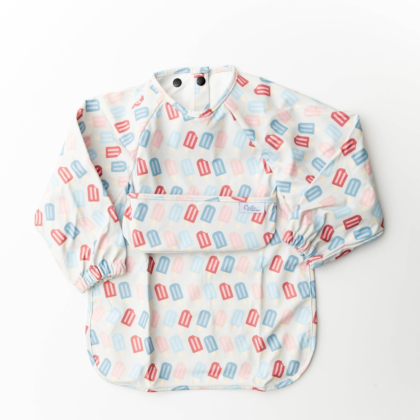 The Grayson Long Sleeve Bib - Popsicles: Pink / 6-36M