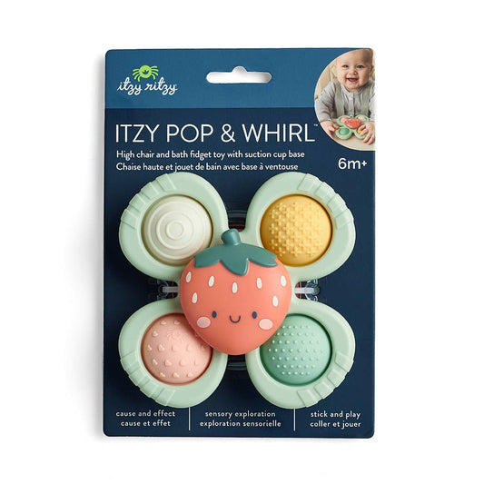Itzy Ritzy Pop & Whirl™ - Bath + Travel Toy: Strawberry
