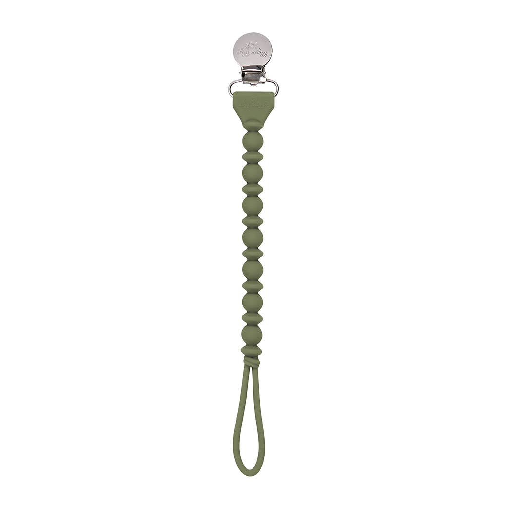 Sweetie Strap™ Pacifier Clips: Hazelnut Beaded