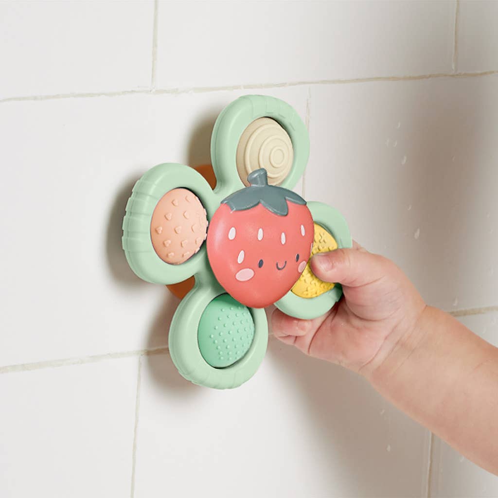 Itzy Ritzy Pop & Whirl™ - Bath + Travel Toy: Strawberry