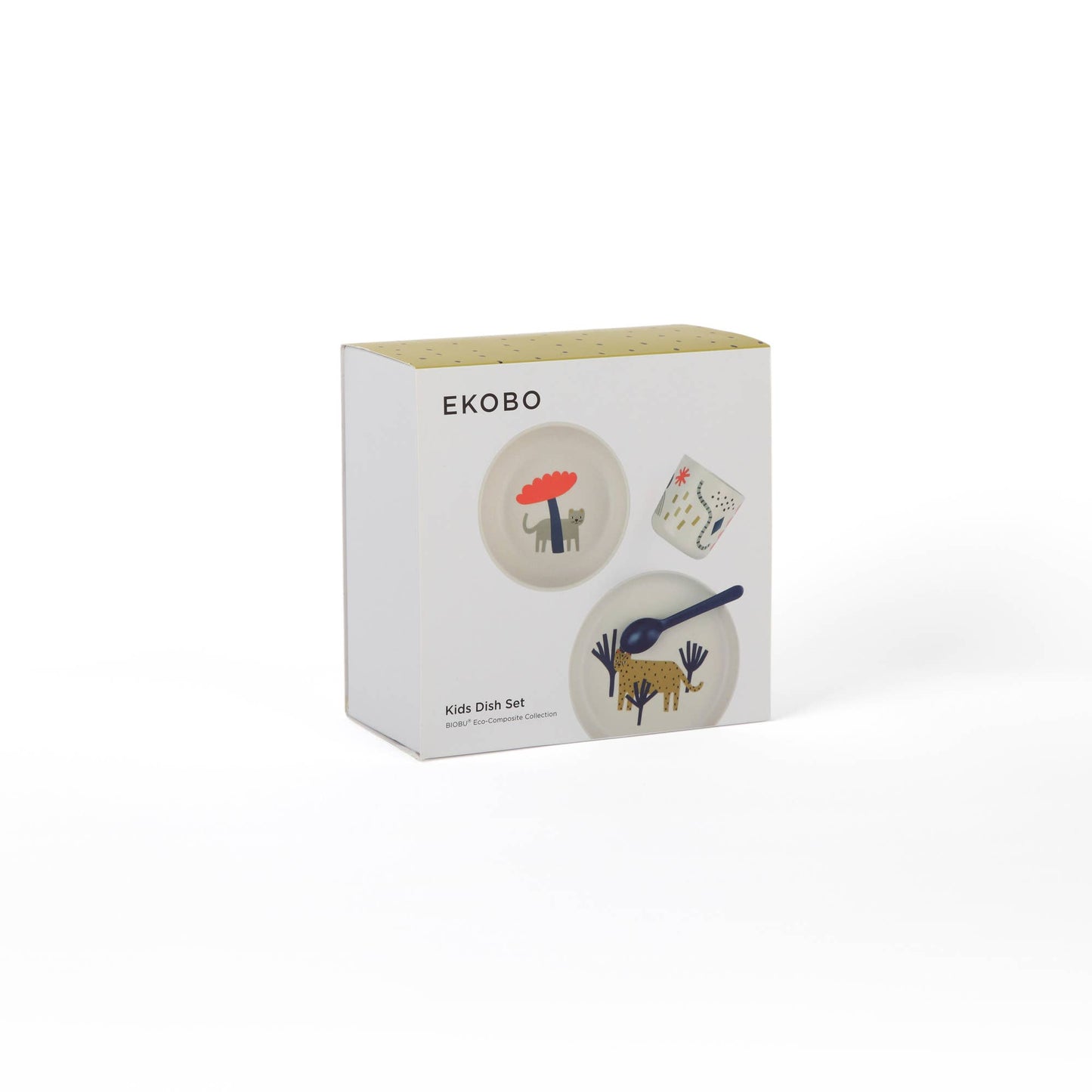 EKOBO- Dish Illustrated Kid Set - Leopard