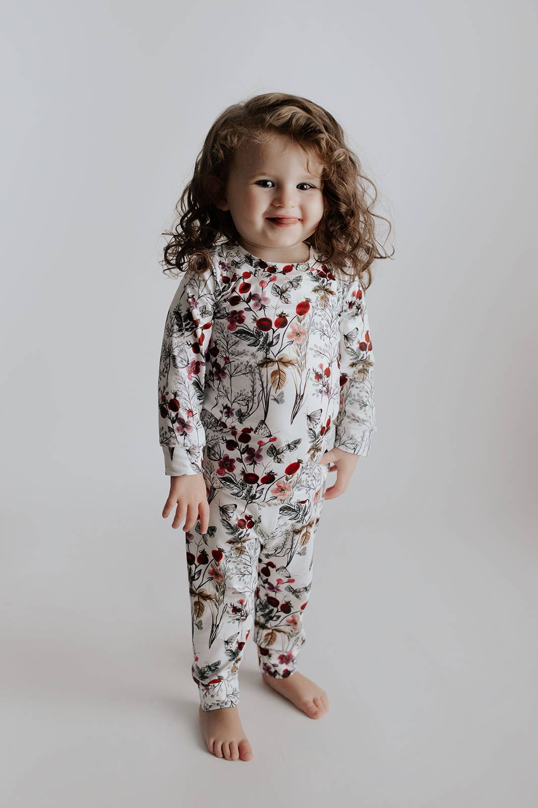 Three Little Tots -Floral Jammies Kids Pjs and Lougewear: 6-12 Months