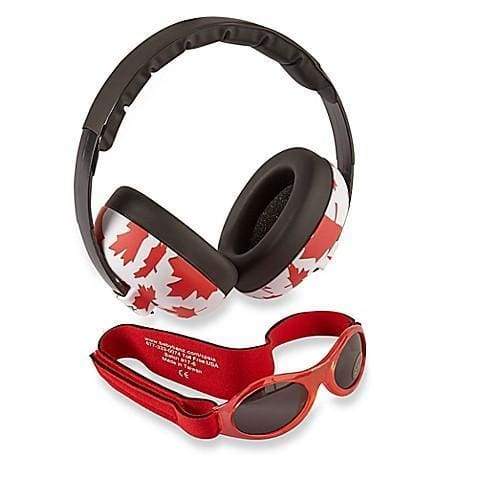 Baby Earmuffs & Sunglasses Combo Set: Tangerine