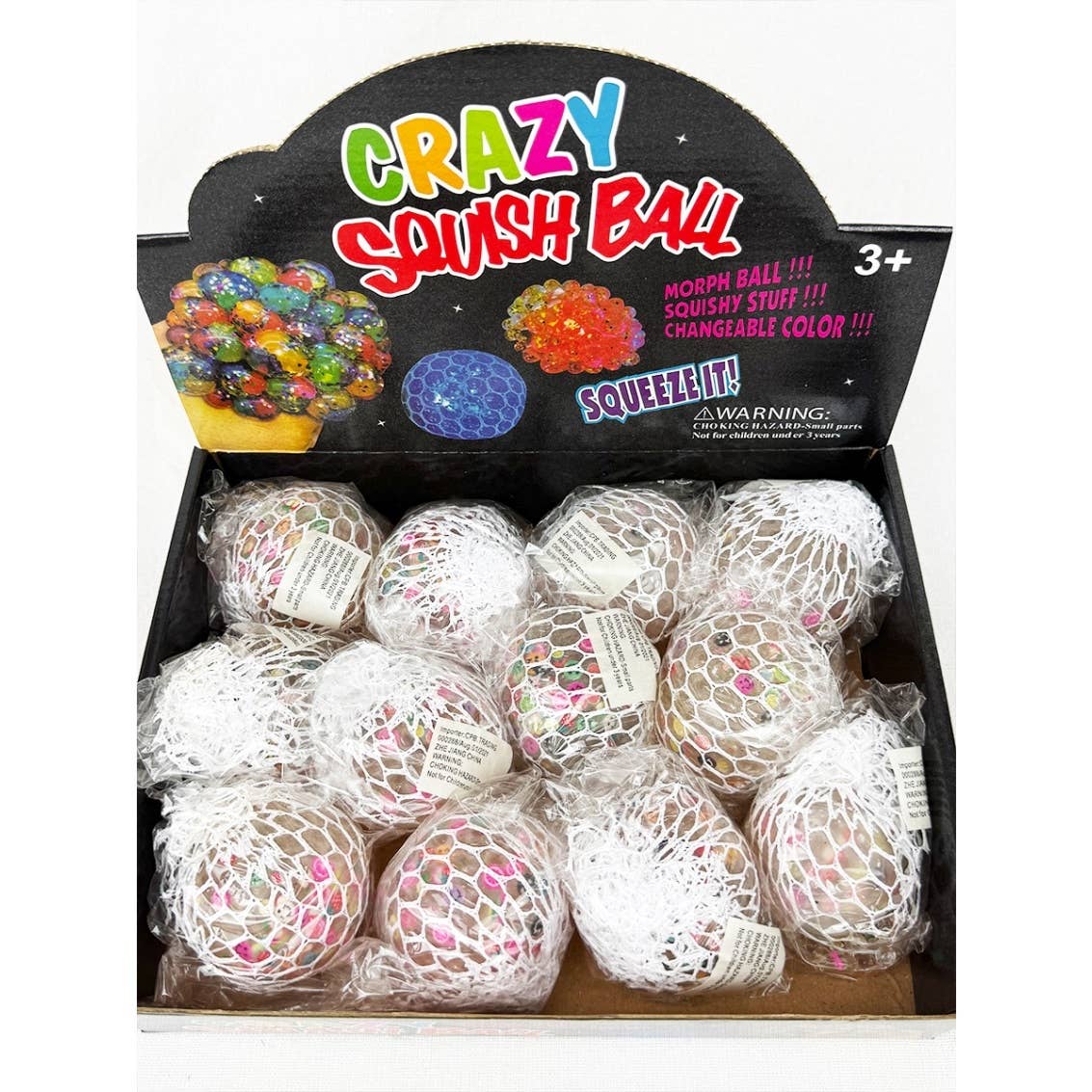 Squeeze Ball Filled with fun mixed Beads: MIX COLOR / ONE(12)