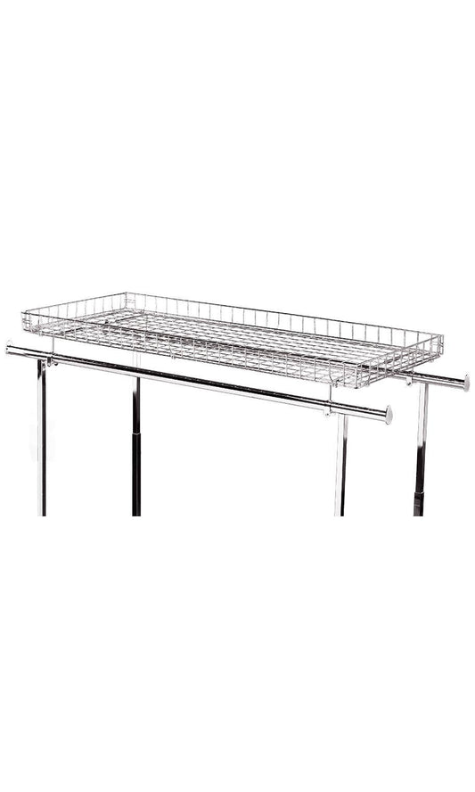 Wire Basket Topper For Double Rail Rack With Z-Brace