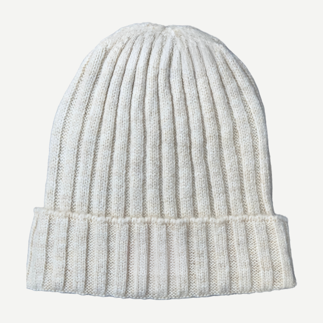 Women's Beanie Premium Soft Knit Winter Hat: Cream
