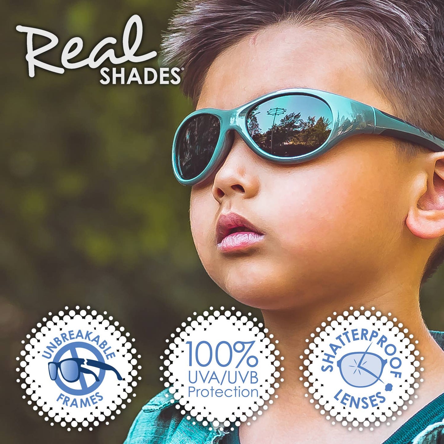 Explorer Flexible Frame Sunglasses for Kids 4+: Navy/Orange