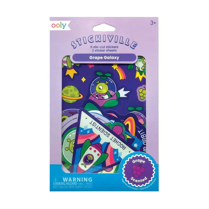Ooly Stickiville Stickers: Galaxy Grapes - Scented