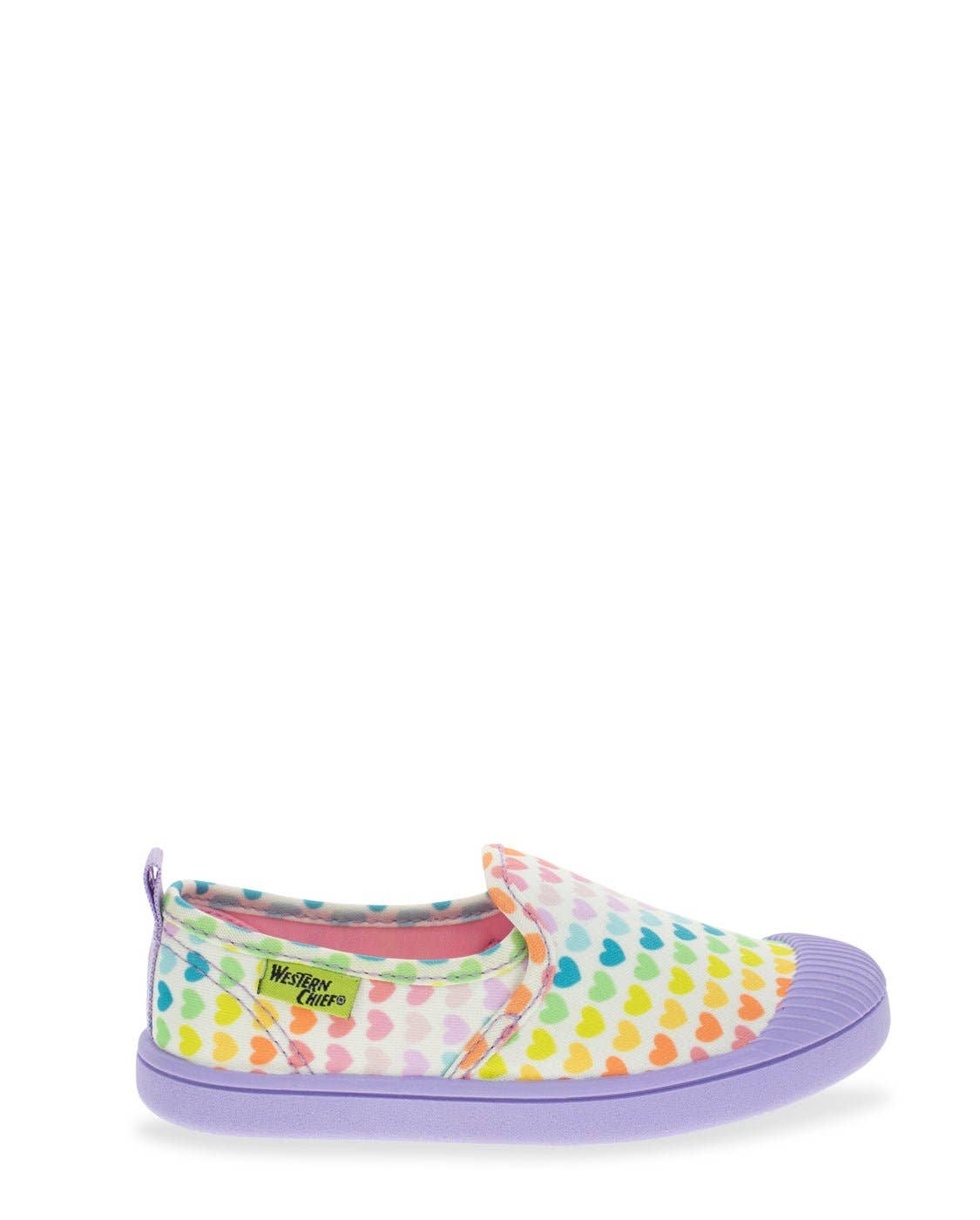 Western Chief Kids Puddle Hearts Slip On - Cream: Cream / 2 Little Kid