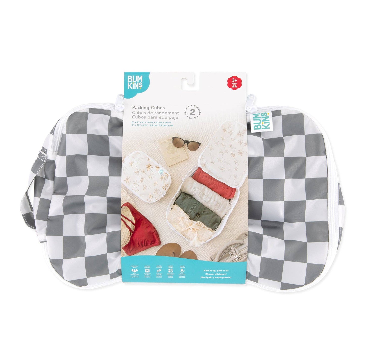 Packing Cube 2 Pack: Charcoal Check