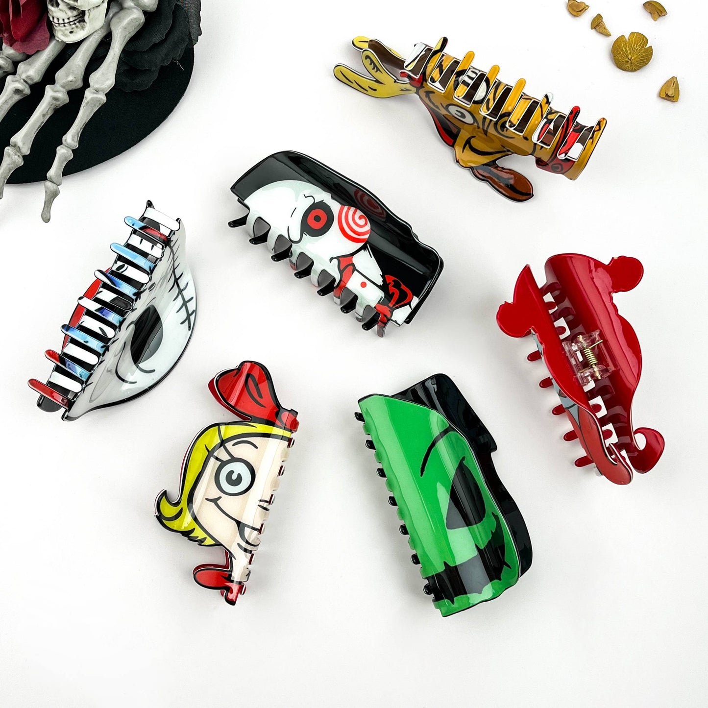 Quirky Party Claw Clip, Fun Hair Clip for Easter & Halloween: Different on both sides