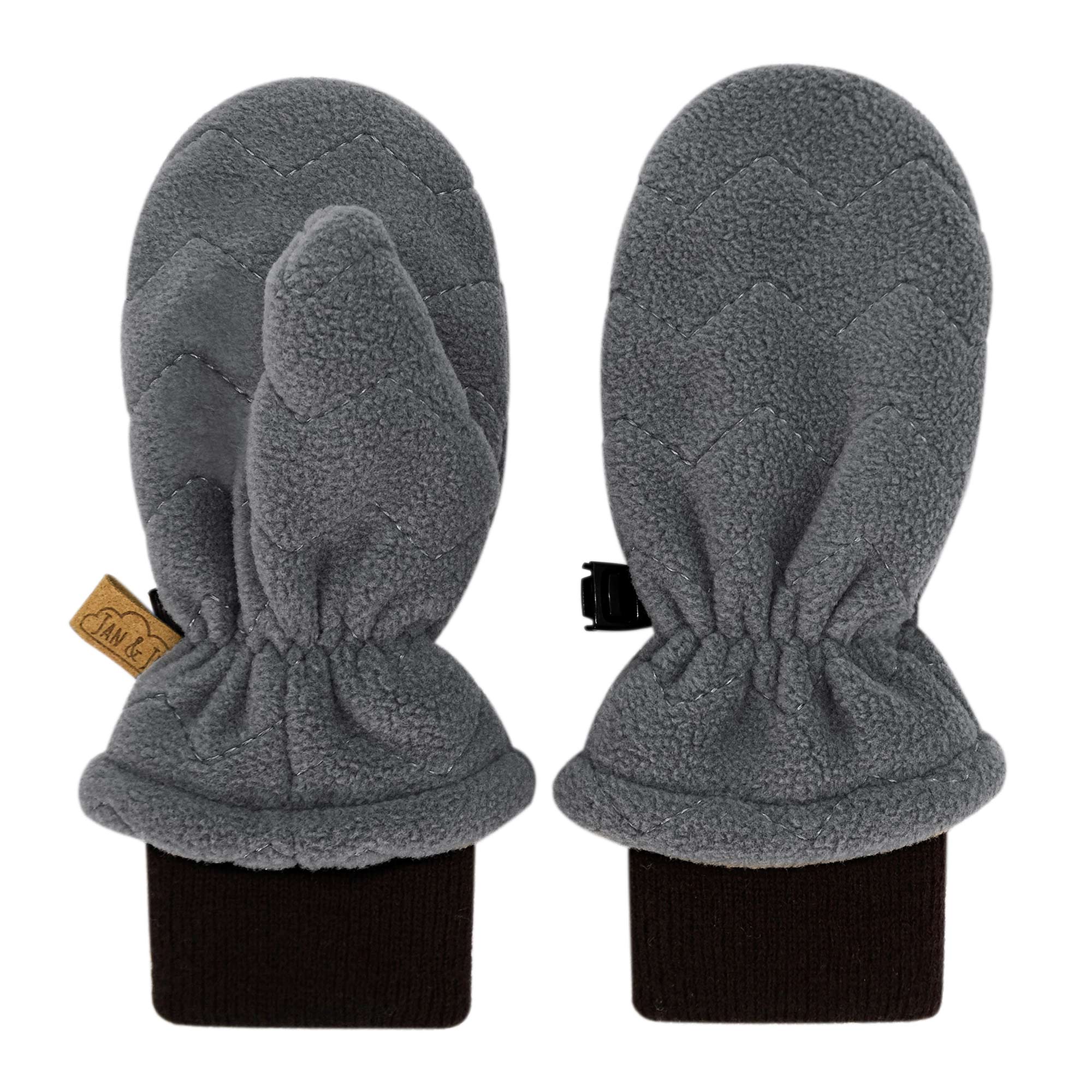Jan & Jul -Fleece mittens Gray – Kym's Kiddy Corner