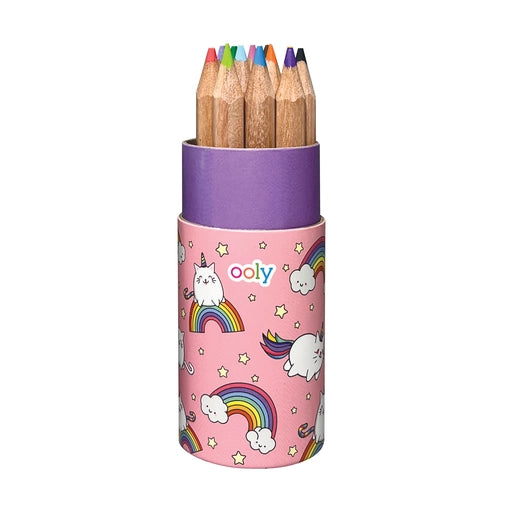 Ooly Draw & doodle 12 mini pencils pink