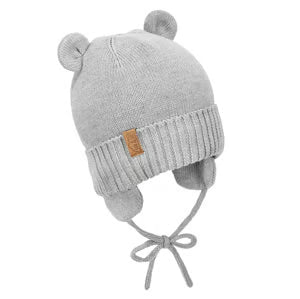 Jan & Jul - Bear Knit Hat - Soft Grey