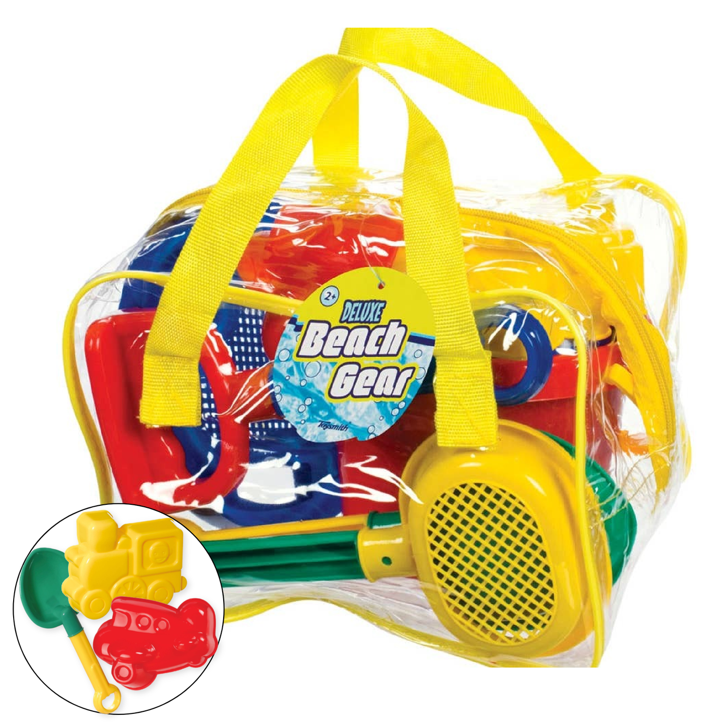 Deluxe Beach Set With Shovel, Bucket, Sifter, Molds Sand