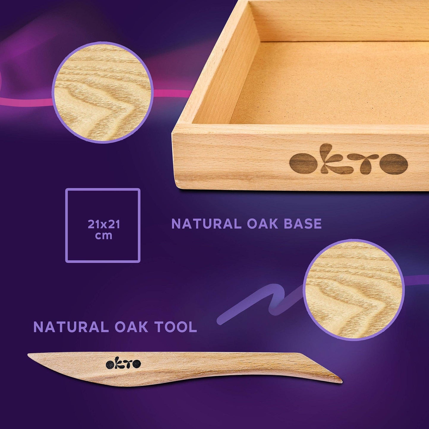 Mood Ocean Calm OKTO Air-Dry Clay 3D Painting Kit –  (8.3 x 8.3 in)