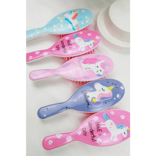 Assorted Color Kids Unicorn Hair brush