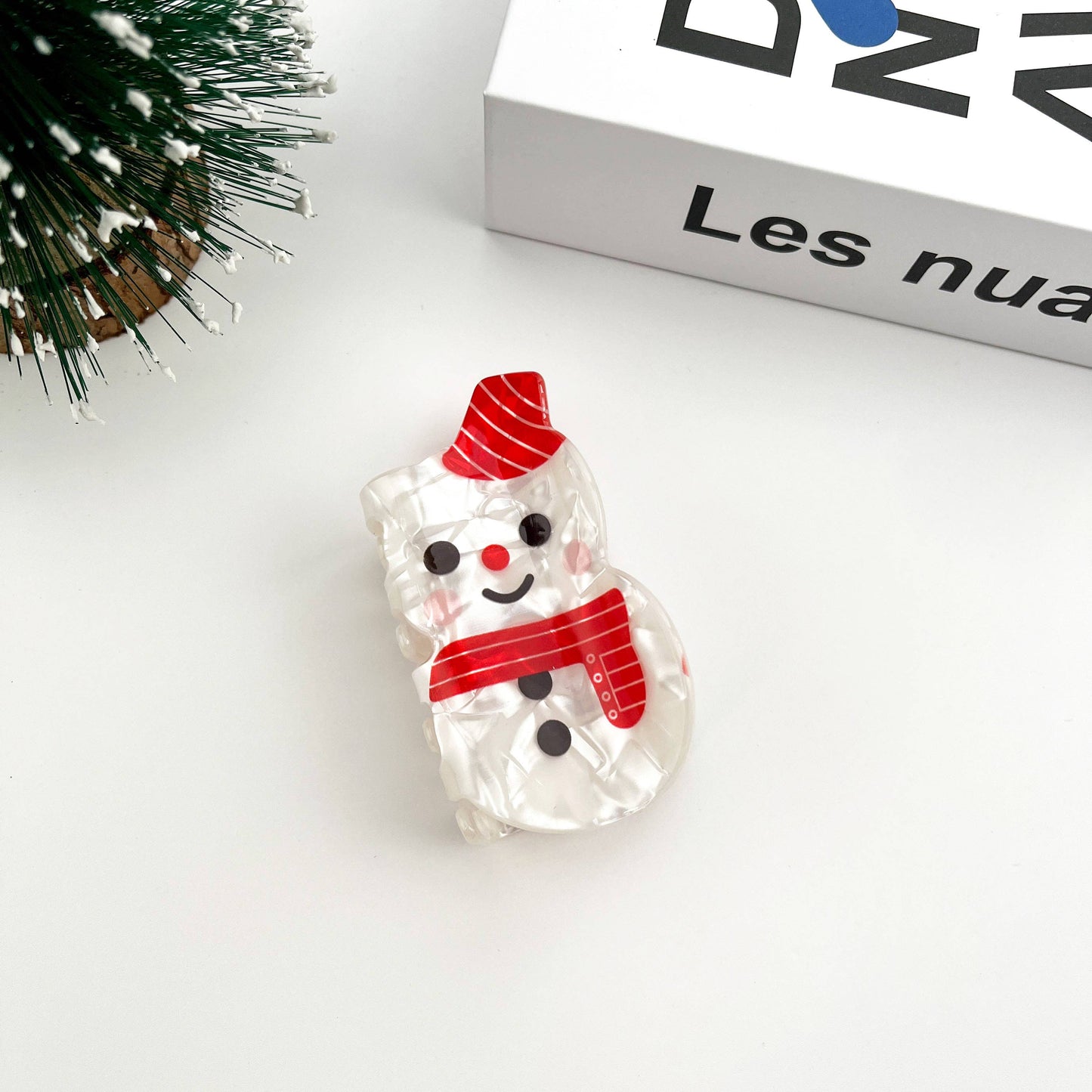 Cute Santa Claus Hair Clip, Red Christmas Claw Clips: D