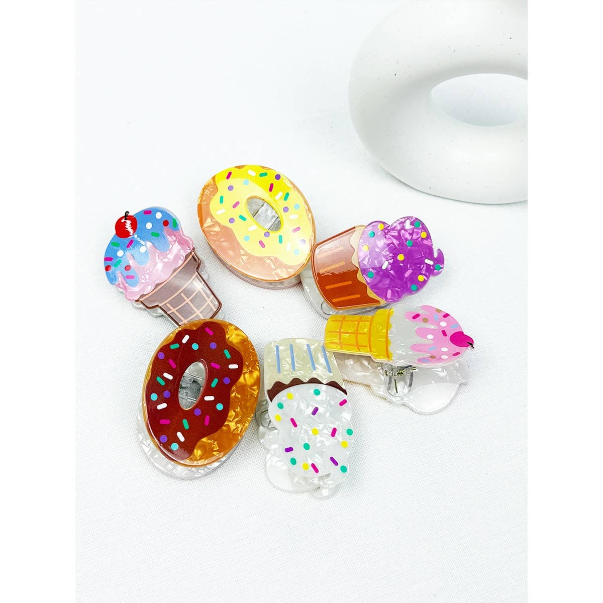 Premium Quality Donut and Ice Cream Hair clip Claw Clip