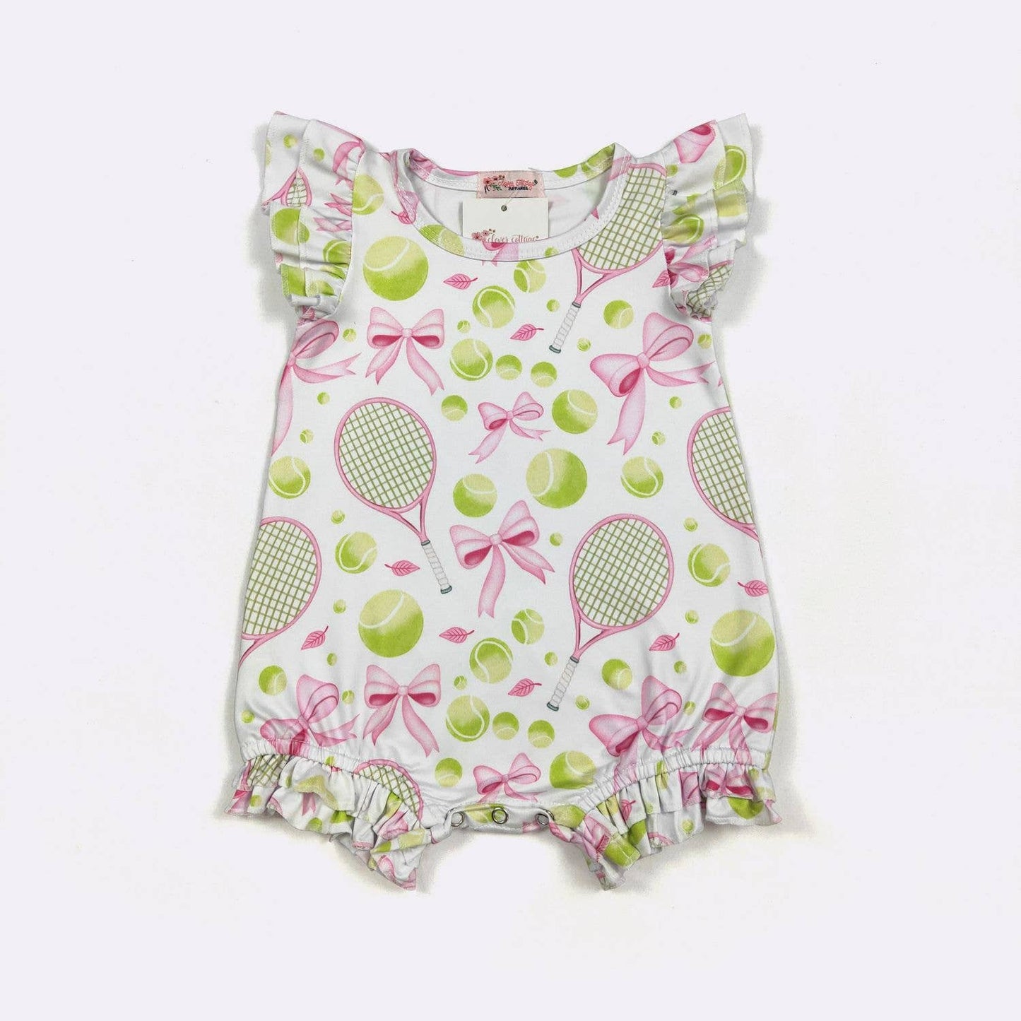 Preppy Tennis Baby Romper: 0/6mo